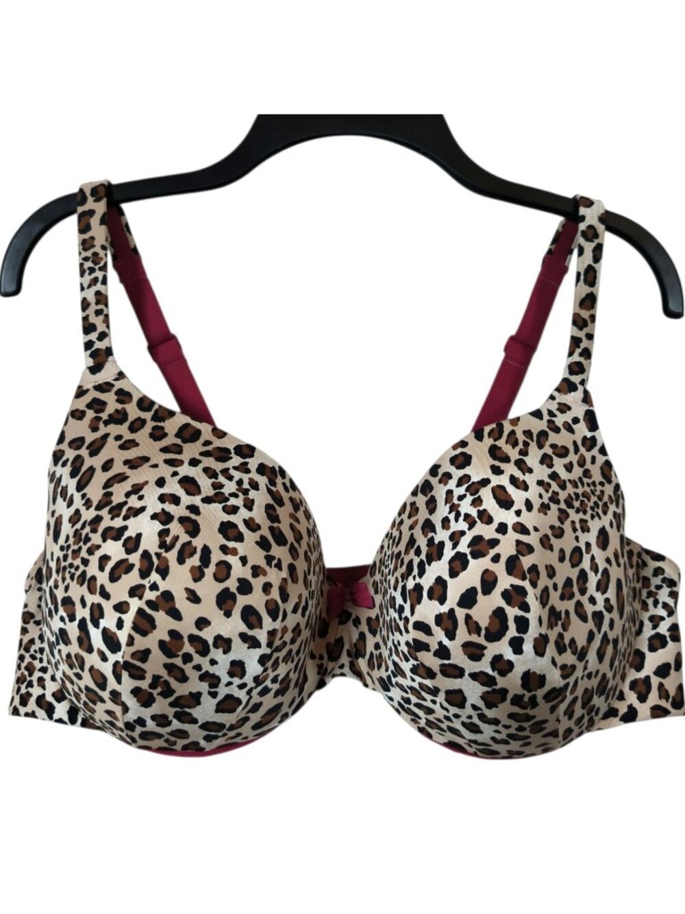 42D Cacique True Embrace T-shirt Bra Red Animal Print